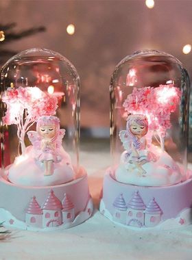 星星樱花床头摆件灯送小夜灯闺蜜