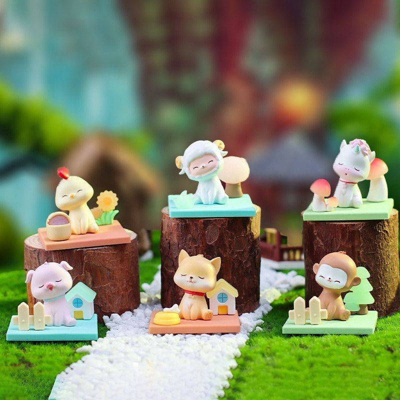 儿童森林玩偶公仔装饰汽车卡通