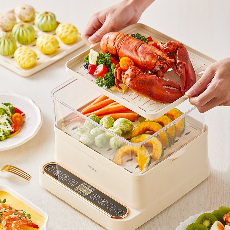 亿德浦电蒸锅家用小型多功能三层箱大容量蒸汽锅蒸菜神器电蒸笼蒸,厨房电器,电蒸锅/台式电蒸箱/肠粉机,淘宝优惠券,粉丝福利购,淘宝优惠卷