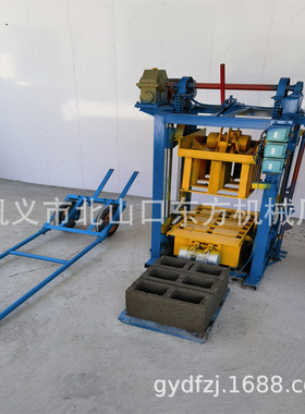 热销款小40机220V固定式水泥砖机400*150*200 半自动空心砖机