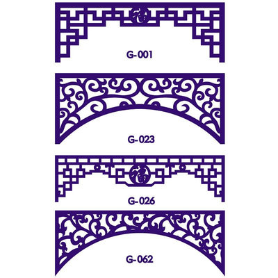 中式门楣挂落 PVC镂空雕花板木塑板月亮门隔断玄关屏风通花板花格