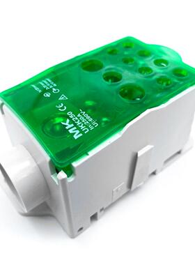 一进多出导轨式分线盒UKK80A 12 160A 250A 400A500A零线端子排