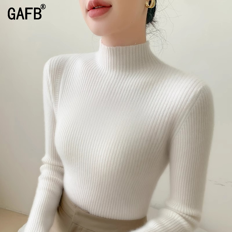 羊绒衫女半高领纯色简约百搭毛衣