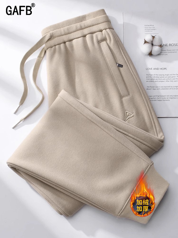 卫裤女秋冬季新款加绒加厚裤女款高端休闲长裤宽松保暖束脚运动裤