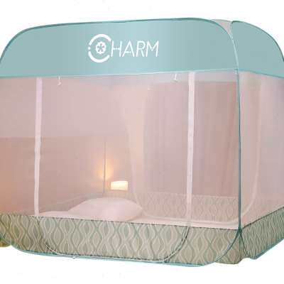 蚊帐家用夏天免安装蒙古包防摔儿童可折叠方便拆洗加密新款支架