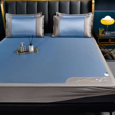 可机洗艾草养生床笠款冰丝凉席防滑夏天空调席子1.5x1.8x2x2.2米