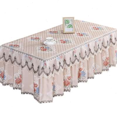 茶几桌布客厅长方形防滑茶几罩套布艺蕾丝餐桌罩电视柜盖布防尘罩