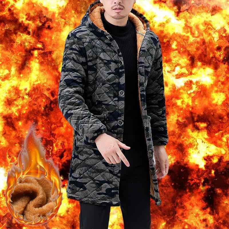 四川省服加绒外套加厚工作服男装冬季棉衣大褂大码罩衣棉衣外套男