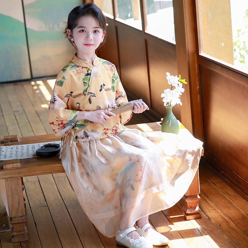 女童国风套装百搭超美潮服夏款高端经典潮酷夏天搭配时髦小众潮宝