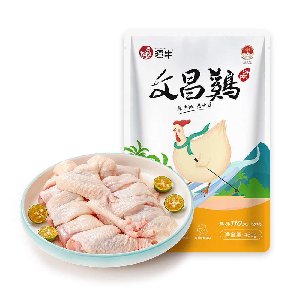 潭牛 文昌鸡切块 450g*3袋
