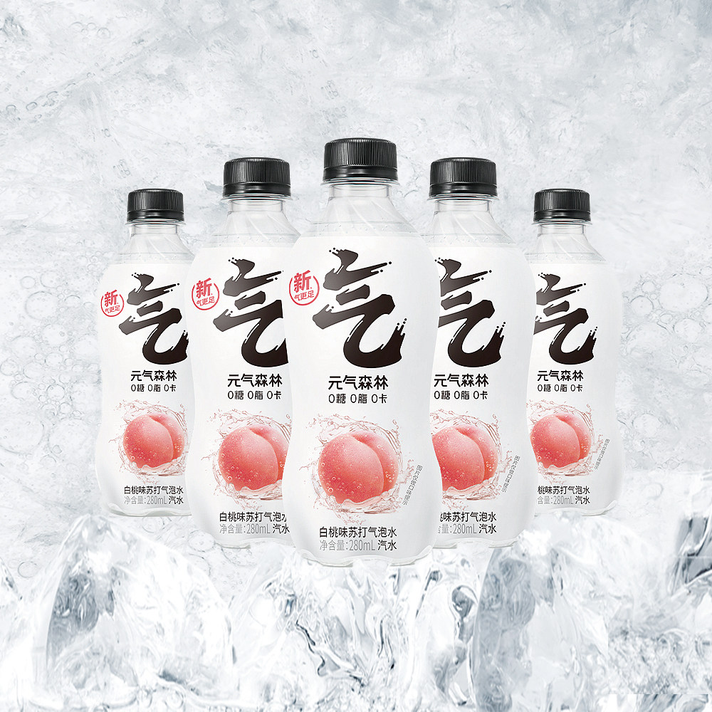 元气森林 白桃味苏打气泡水 280ml*12瓶