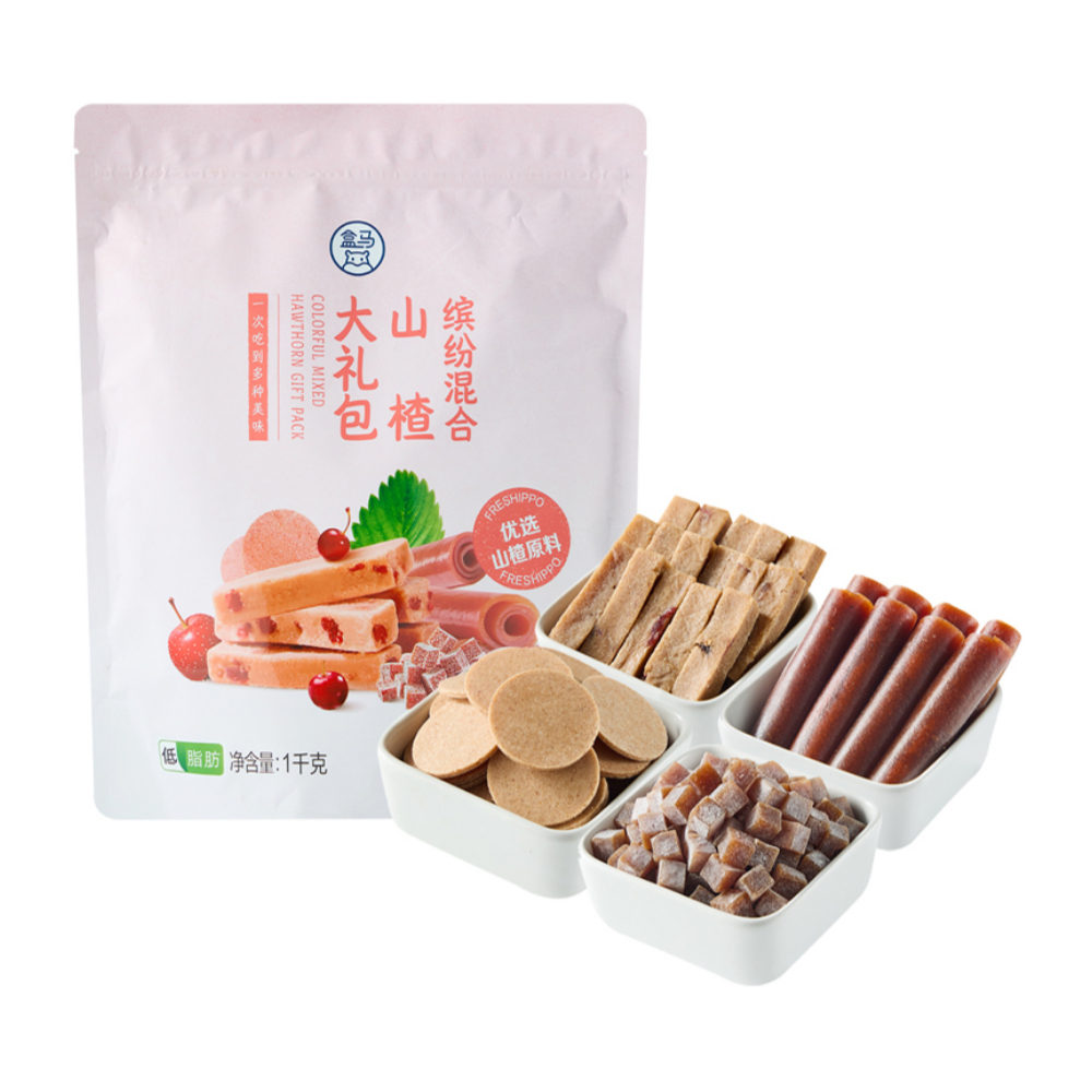 盒马 缤纷混合山楂大礼包1kg酸奶山楂丁山楂片蔓越莓山楂条果丹皮