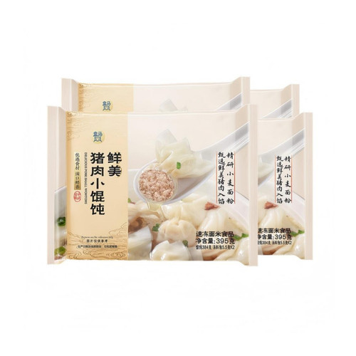 盒马 鲜美猪肉小馄饨 395g*4袋
