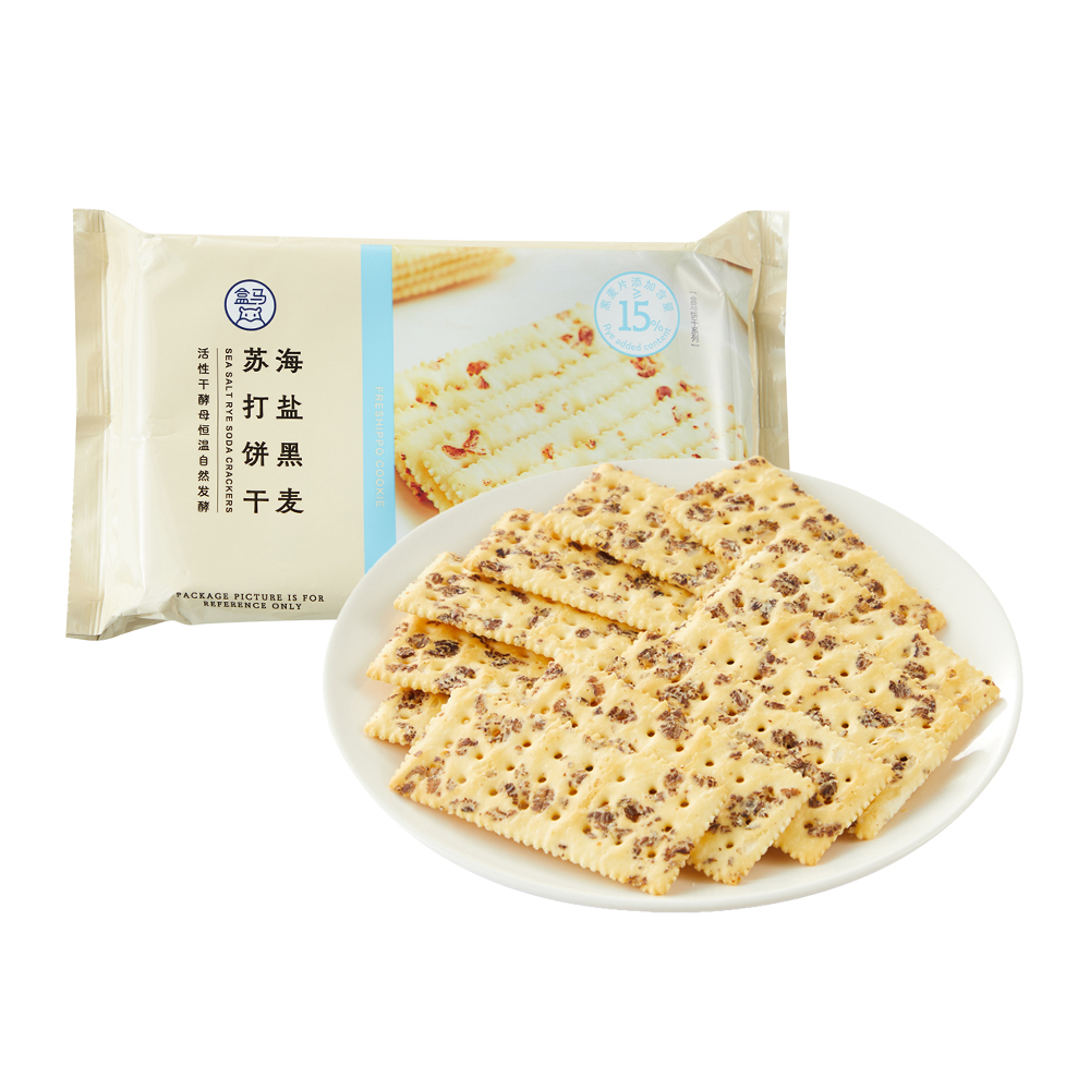 盒马海盐黑麦苏打饼干228g