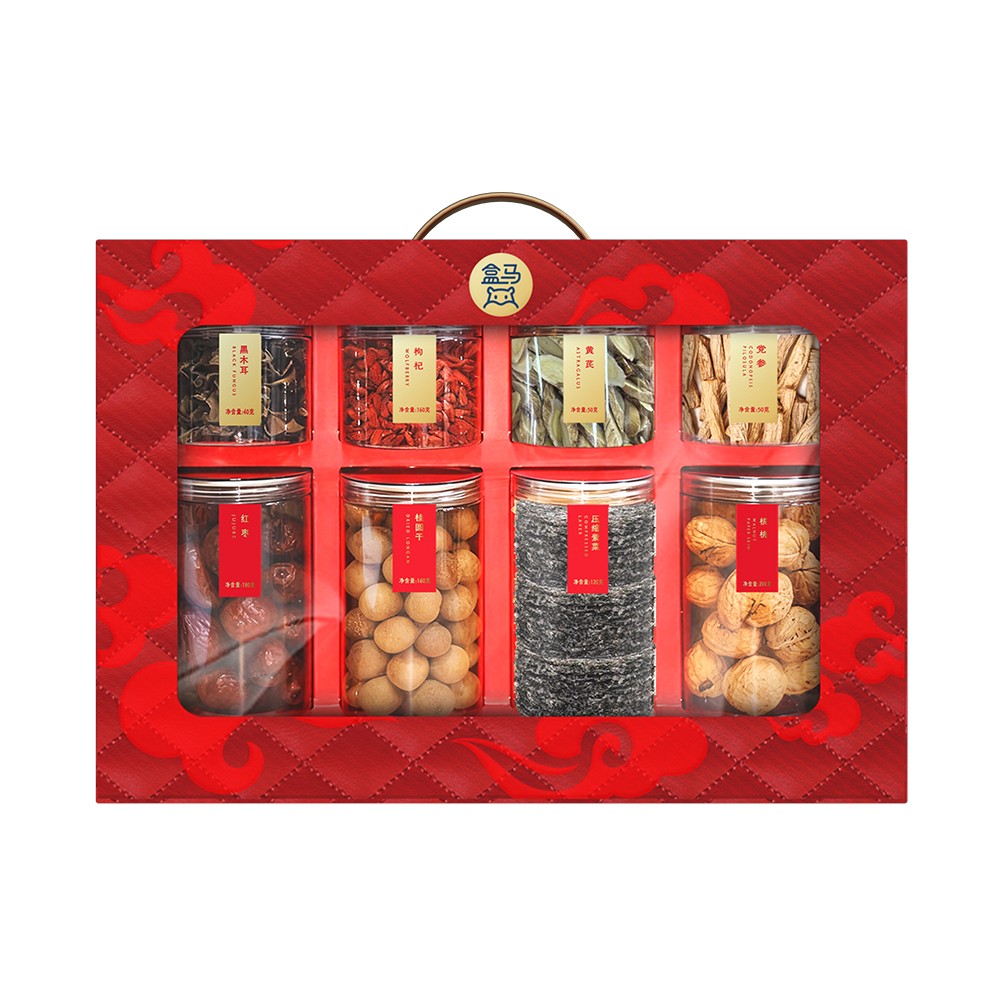 盒马 灵蕴八珍元气礼盒 960g八种干货食材新年年货礼盒送礼,粮油调味/速食/干货/烘焙,干货组合/料包/汤包/干货礼盒,淘宝优惠券,粉丝福利购,淘宝优惠卷