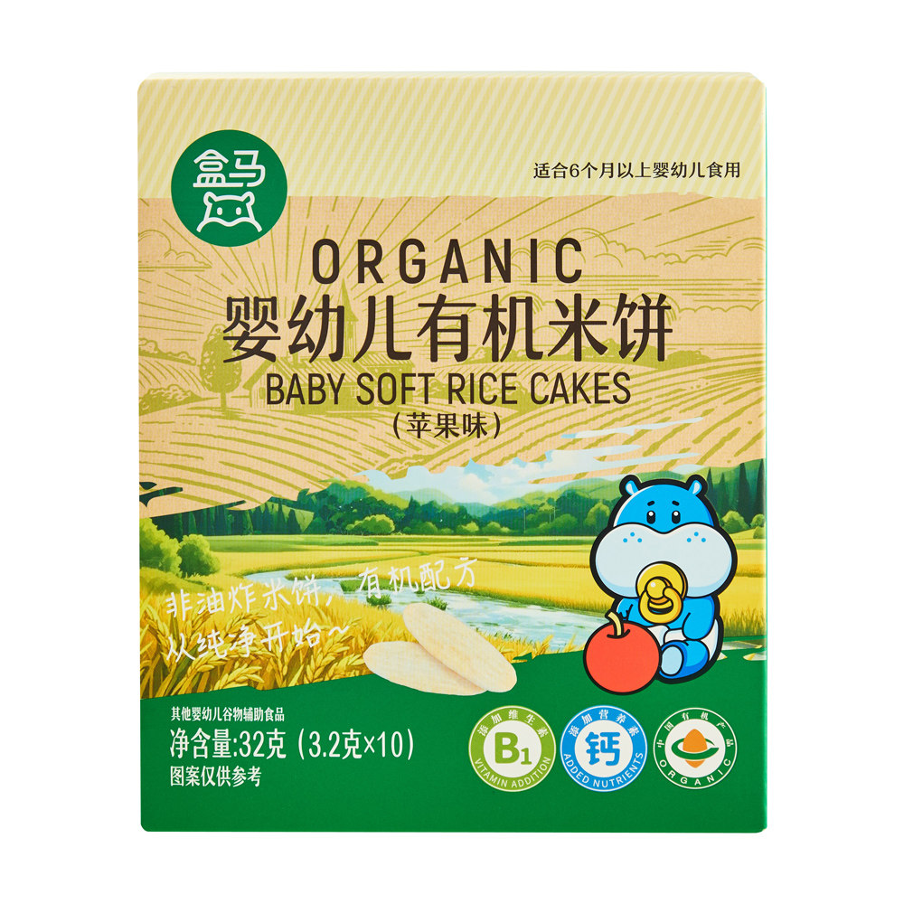 盒马 婴幼儿有机米饼苹果味 32g