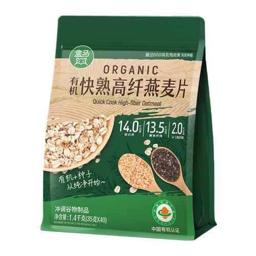 盒马 有机快熟高纤燕麦片 1.4kg