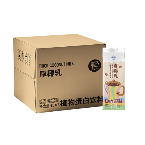 盒马 厚椰乳 1L*6盒