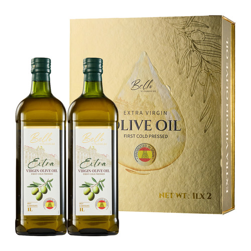 Bello VITAHOUSE 特级初榨橄榄油礼盒 1L*2 西班牙进口