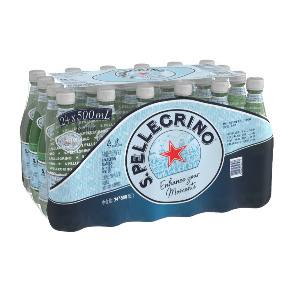 圣培露（S.Pellegrino）充气天然矿泉水 500ml*24 意大利进口