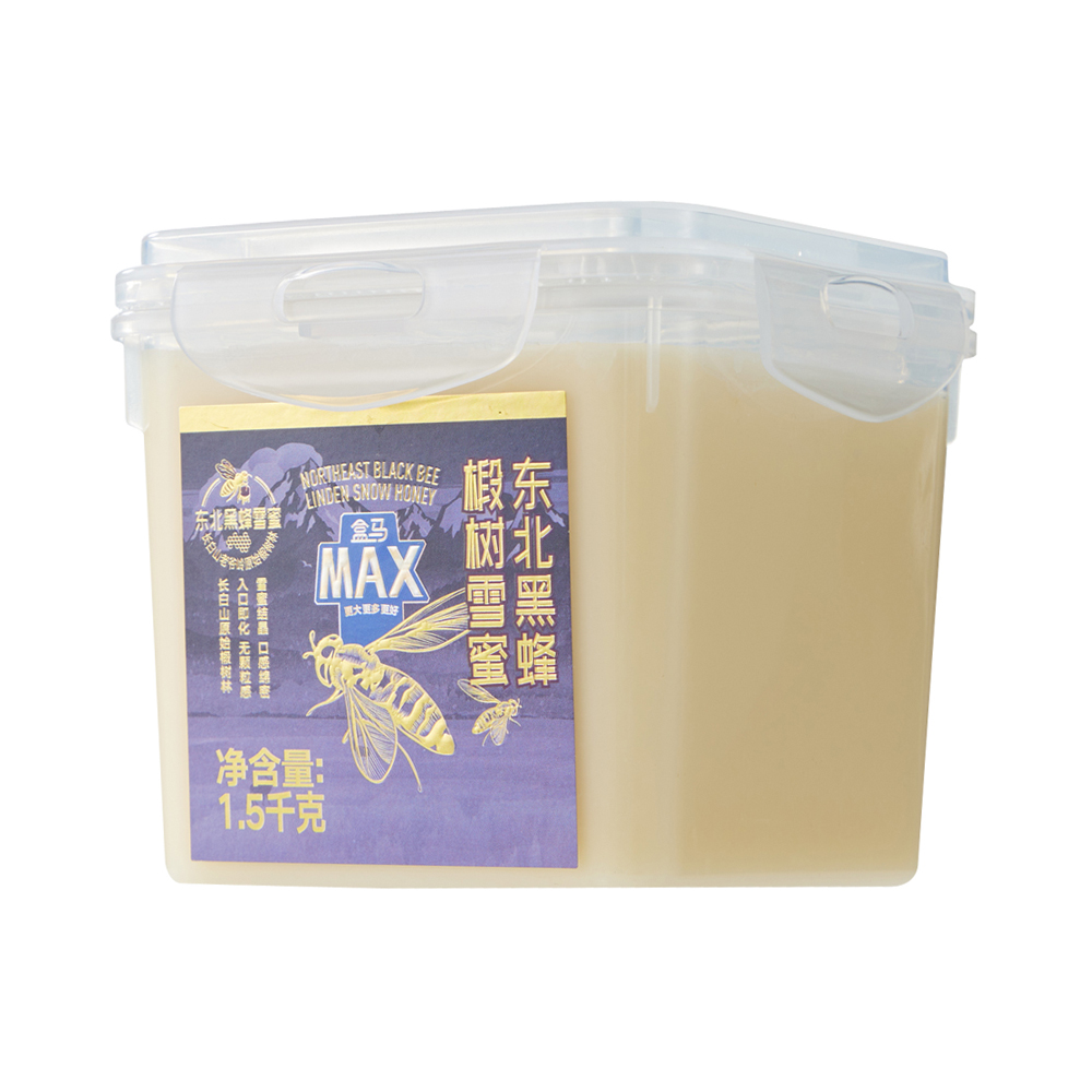 盒马MAX 东北黑蜂椴树雪蜜 1.5kg纯正天然蜂蜜