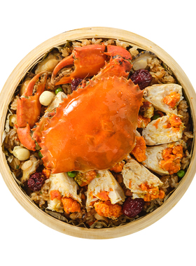 盒马【年菜】 八宝糯米蒸红膏蟹 666g