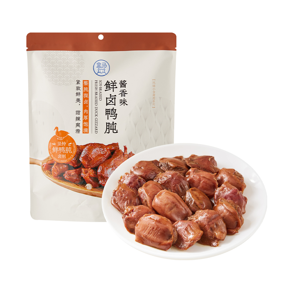 盒马 酱香味鲜卤鸭肫 298g卤味熟食休闲零食 39.9元