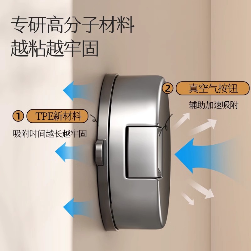 吸盘挂钩粘钩强力承重粘胶置物架钩子壁挂免打孔浴室门后挂衣