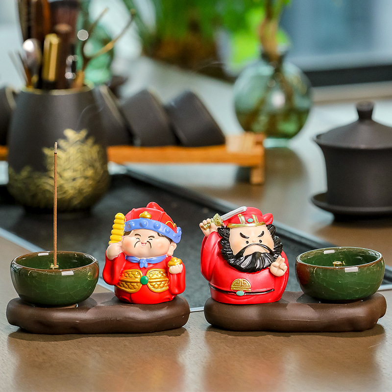 钟馗防职场小人小神仙摆件财神爷檀香线香插香薰炉禅意静心檀香炉