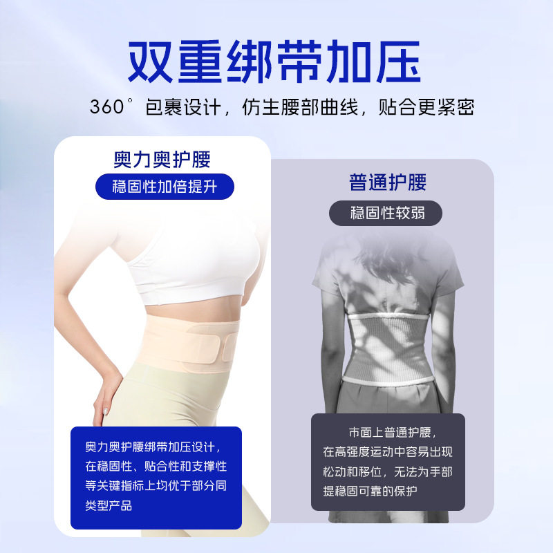 超薄透气护腰带女腰间盘