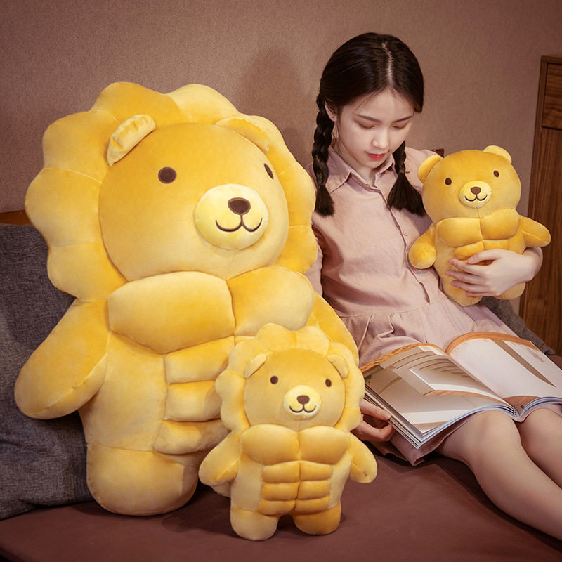 男友力肌肉狮子公仔毛绒