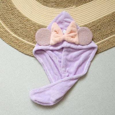 可爱蝴蝶结公主干发帽女吸水快速干卡通洗头包头发毛巾浴帽加厚