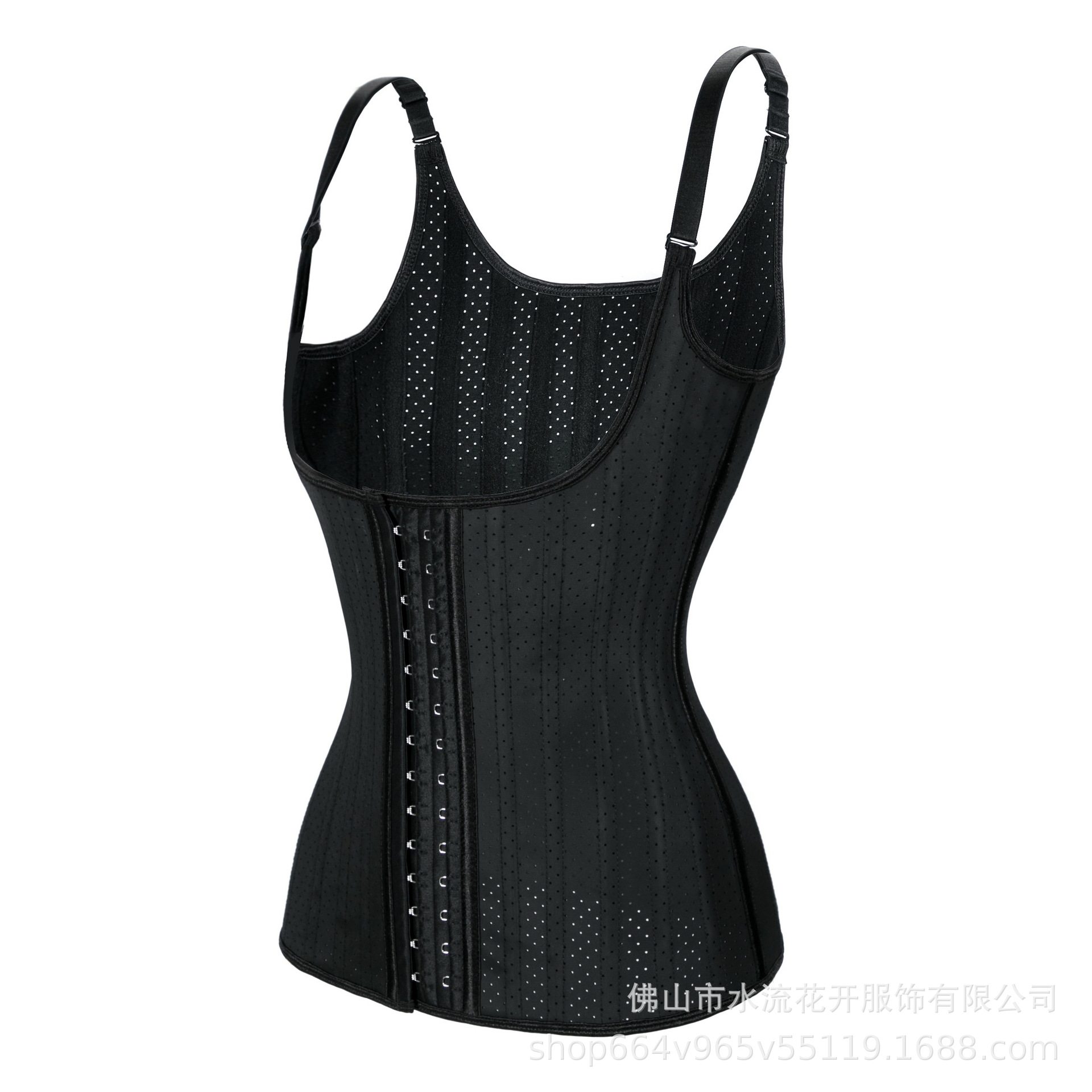 25钢骨网孔乳胶塑身衣收