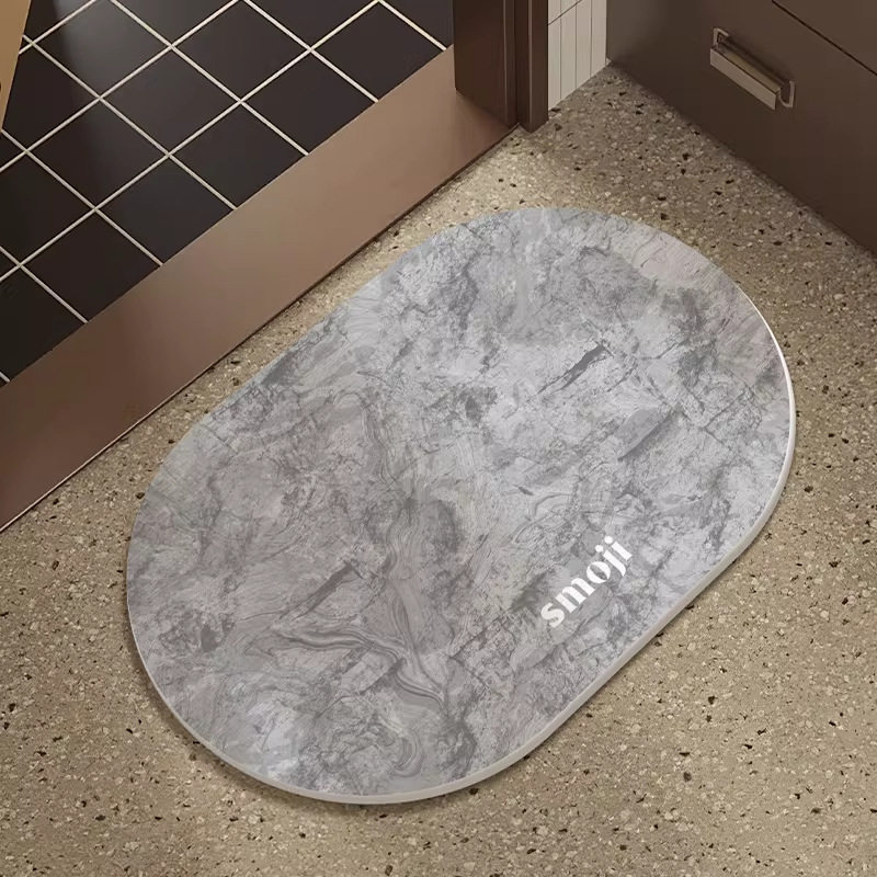 简约大理石硬硅藻泥地垫