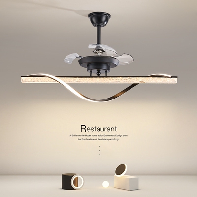 合悦意式极简餐厅吊扇灯客厅轻