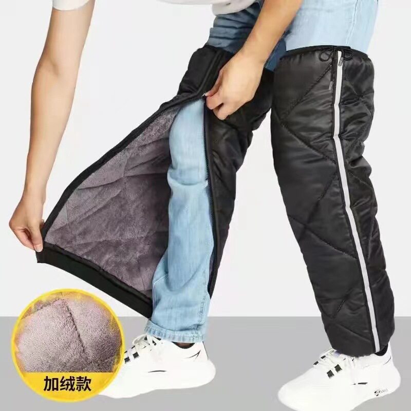 冬季电动摩托车专用加绒护膝|