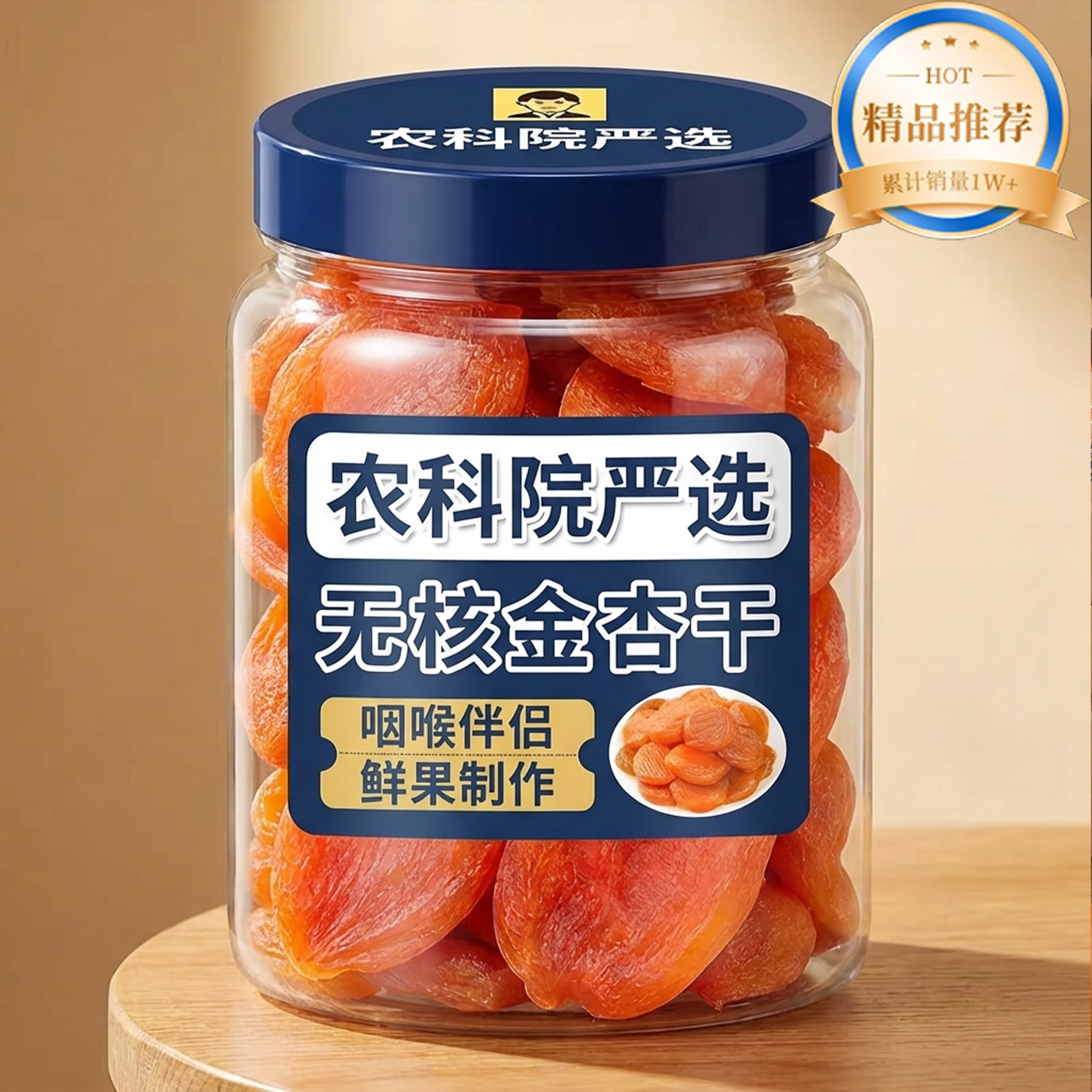 农科院新疆无核杏干特级无糖无添加天然杏脯肉杏干第一官方旗舰店