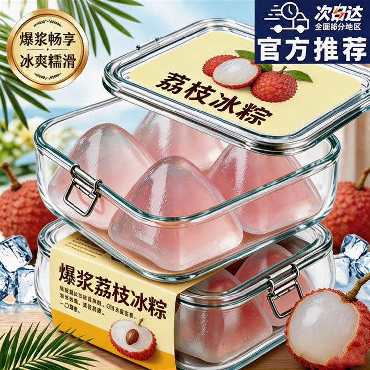 【央妈推荐】荔枝冰粽粽子官方旗舰店正品榴莲芒果粽多口味端午节