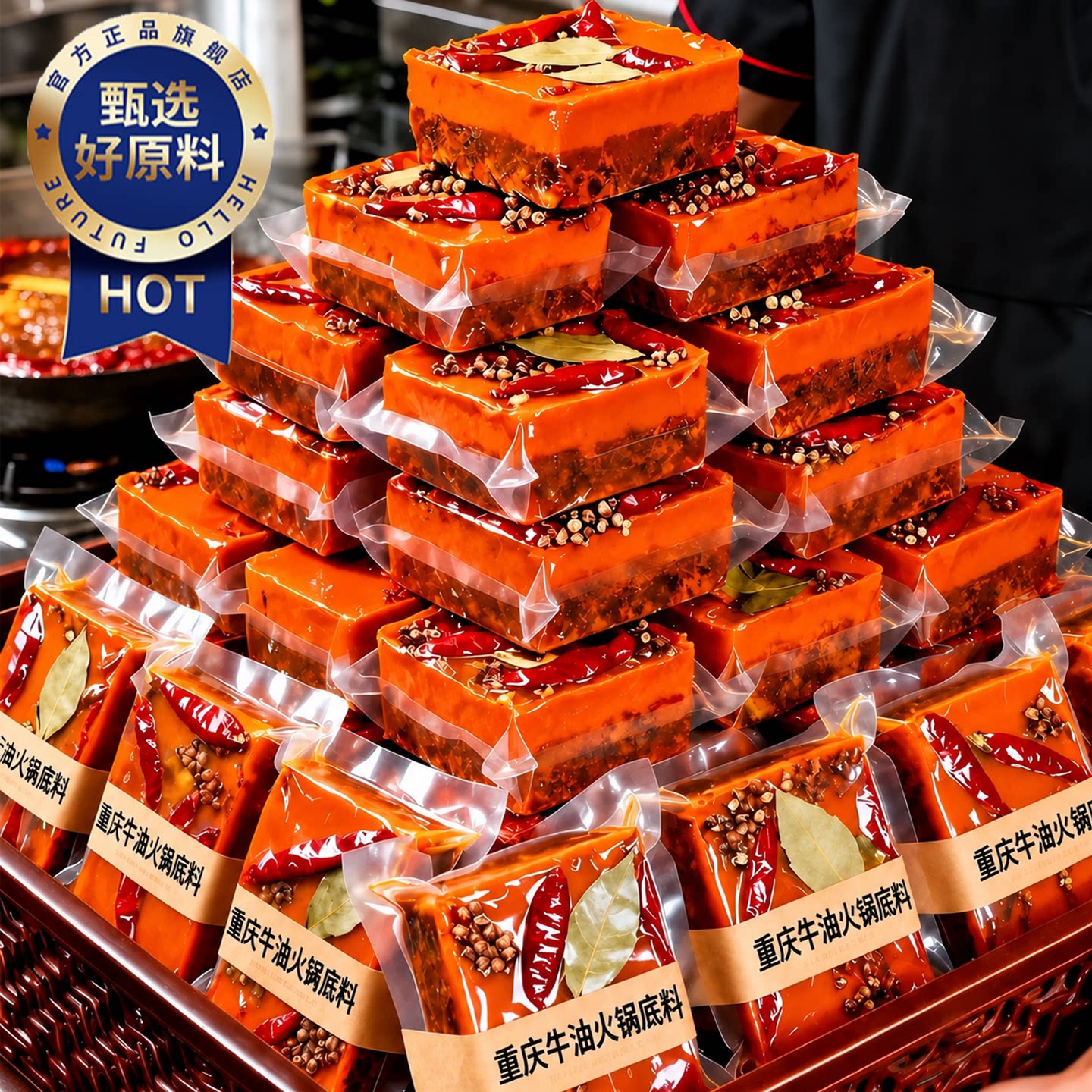 重庆正宗火锅底料独立包装正宗牛油调料家用麻辣烫专用小块老字号