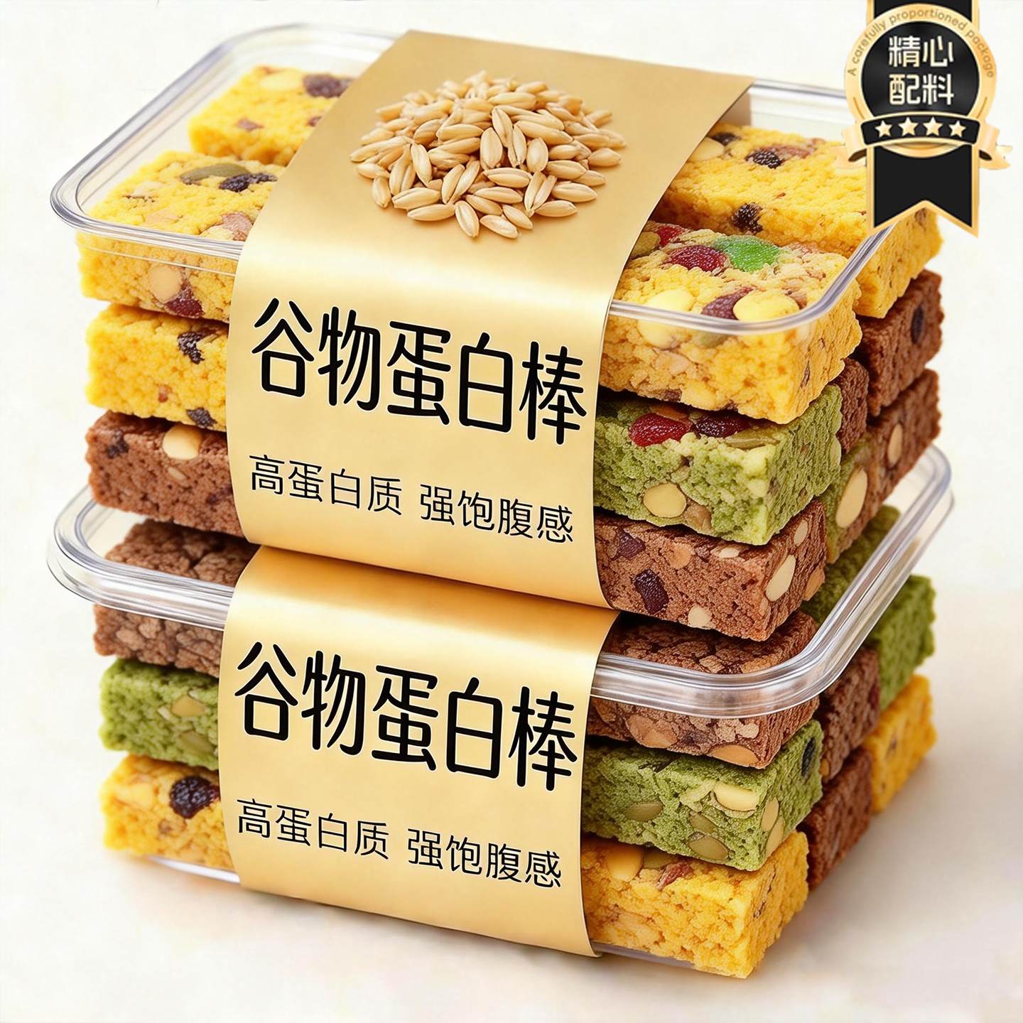 农科院蛋白棒燕麦谷物棒0脂肪无糖饱腹健身能量代餐零食正旗舰店
