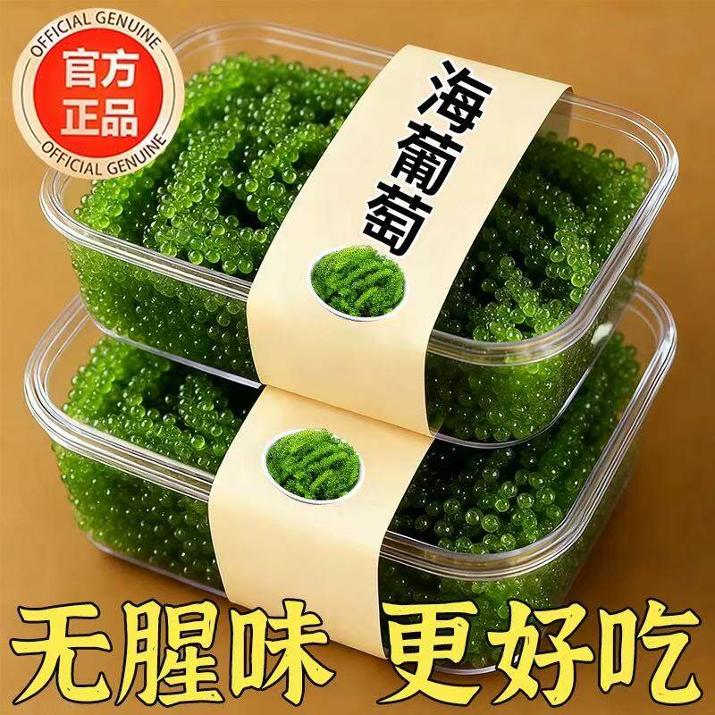 央妈推荐儿童海葡萄开袋即食新鲜绿色爆珠干货健康零食官方旗舰店