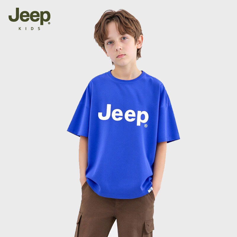 Jeep2025中大童T恤纯棉短袖