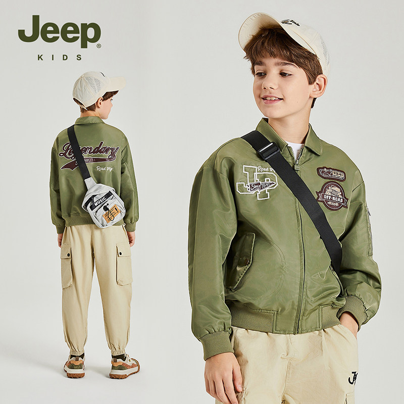 Jeep吉普童装男童户外飞行夹克