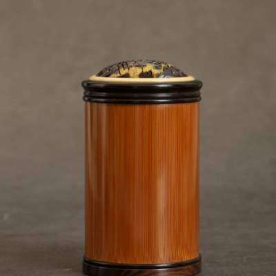 新品新精品天然老玉竹蝈蝈罐纯手工精磨竹制蛐蛐爬虫鸣虫罐虫玩品