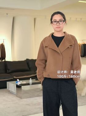 【文颖Eve】绑带短款羊毛外套7040-LSM