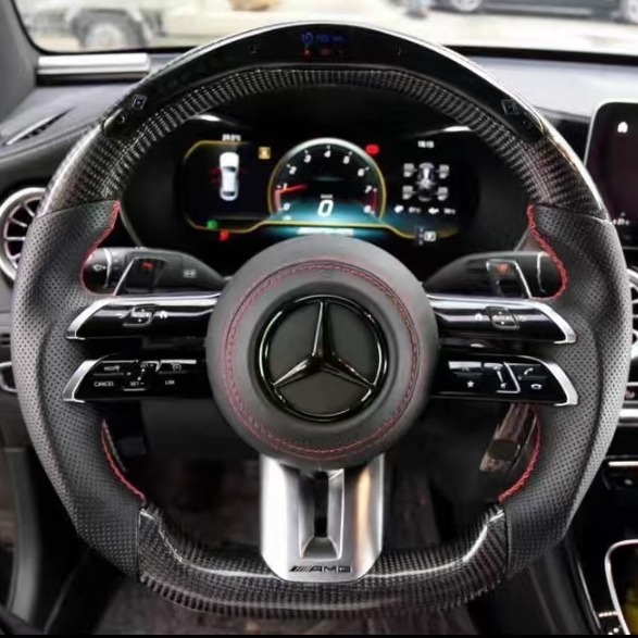 适用于 于宾士全系 老款升级新款809 AMG/蜻蜓、碳纤维方向盘