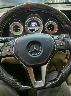 适用于奔驰C级E级C200 C260 GLC300 CLA45 W204 C63碳钎维方向盘