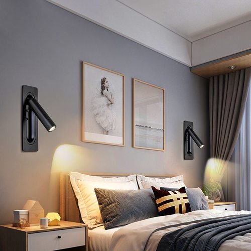 亚朵新款嵌入式壁灯酒店公寓LED氛围阅读灯简约格调室内灯