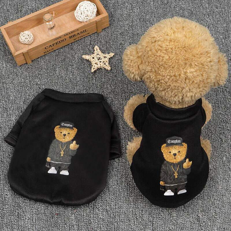 日本mujiΕ狗狗衣服春秋夏季帅气泰迪比熊博美小型犬宠物猫咪卫衣