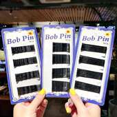 蓝卡小黑色发卡钢丝发夹波浪一字夹女士隐形盘发bb夹美发造型发饰